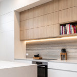 Navy blue cabinetry