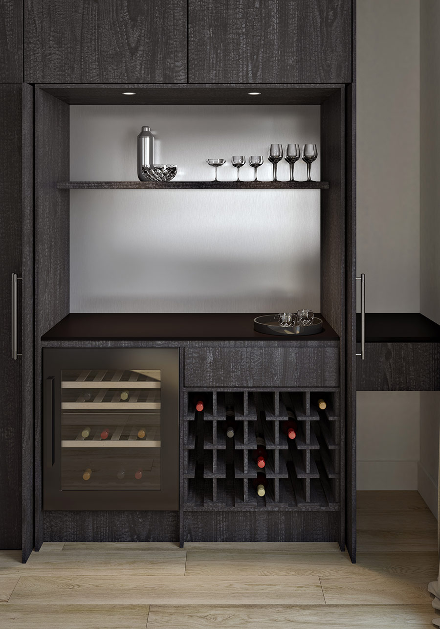 Sleek-Sophisticated-Bar-Cabinetry
