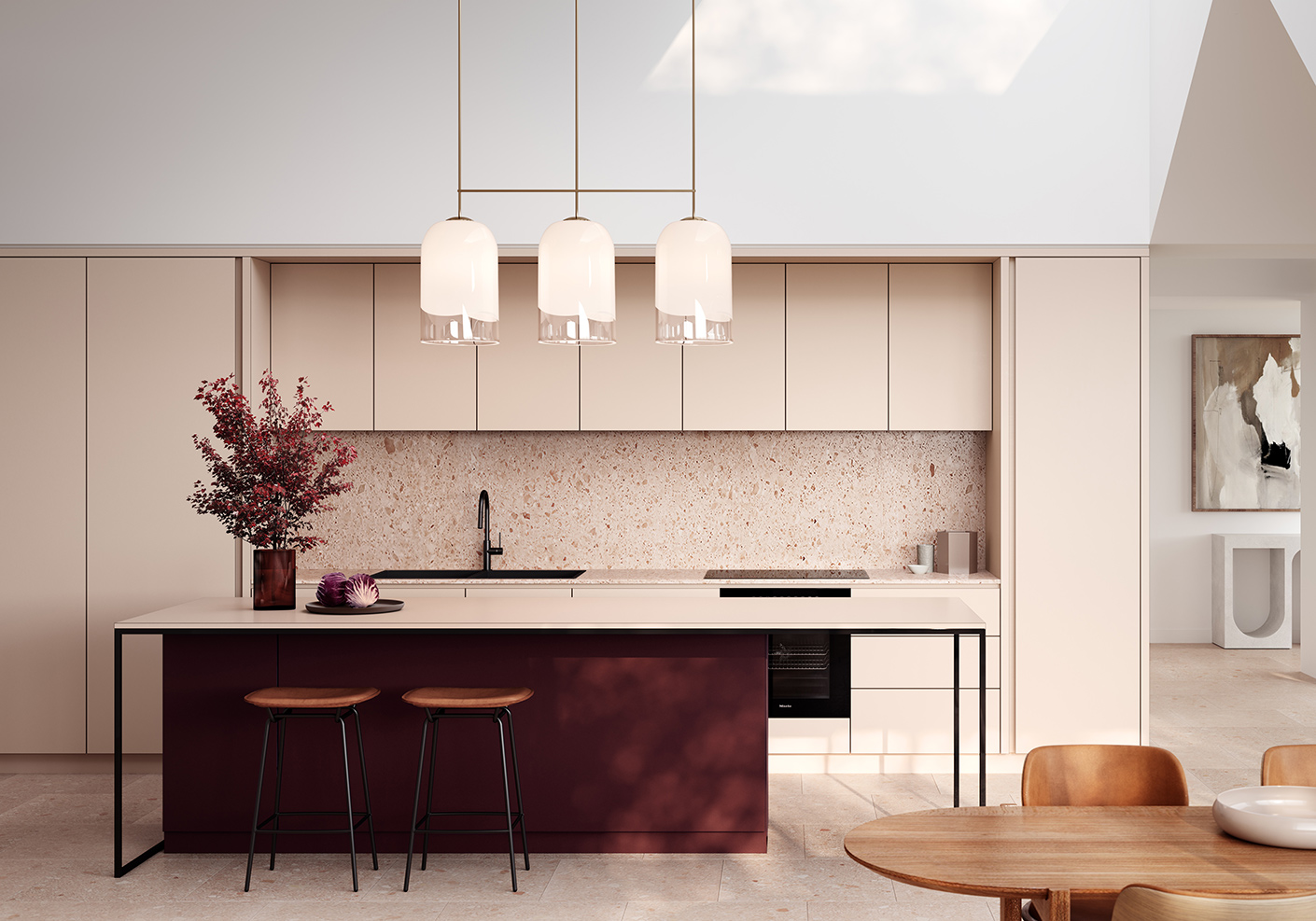 Melteca Porcelain Blush Cabinetry