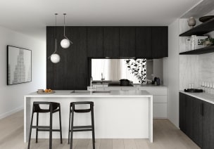 Black and white classic kitchen