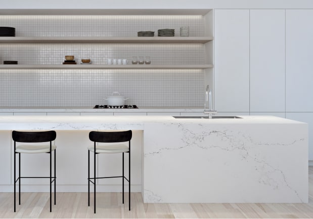 Monochrome all white kitchen inspiration