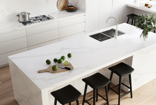 white modern kitchen minimalist